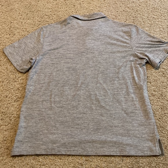 01.ALGO grey performance polo grey white stripe XL - Picture 4 of 6